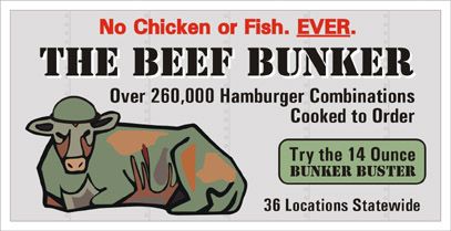 The Beef Bunker billboard - thumbnail